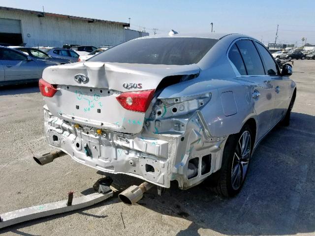 JN1BV7AP1EM680721 - 2014 INFINITI Q50 BASE SILVER photo 4