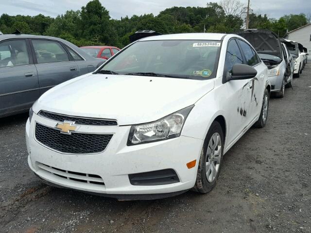 1G1PC5SH1C7395459 - 2012 CHEVROLET CRUZE LS WHITE photo 2