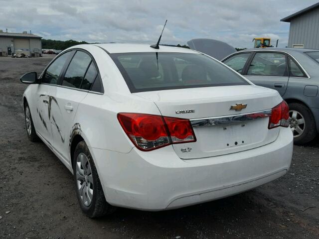 1G1PC5SH1C7395459 - 2012 CHEVROLET CRUZE LS WHITE photo 3