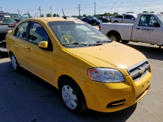 KL1TD56E19B634024 - 2009 CHEVROLET AVEO LS YELLOW photo 1