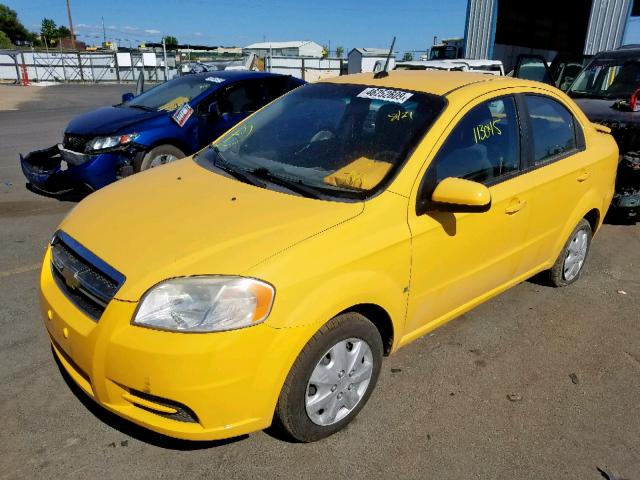 KL1TD56E19B634024 - 2009 CHEVROLET AVEO LS YELLOW photo 2