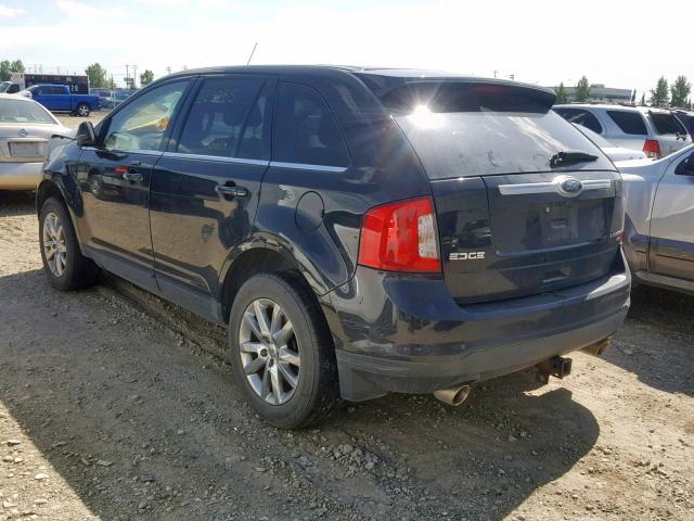 2FMDK4KC9CBA42272 - 2012 FORD EDGE LIMIT BLACK photo 3