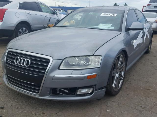 WAURVAFA6AN007518 - 2010 AUDI A8 QUATTRO GRAY photo 2