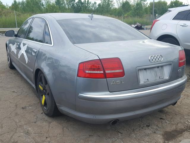 WAURVAFA6AN007518 - 2010 AUDI A8 QUATTRO GRAY photo 3