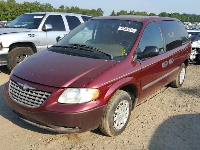 1C8GJ25B72B676680 - 2002 CHRYSLER VOYAGER BURGUNDY photo 2