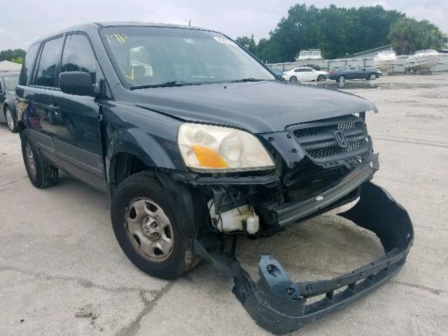 2HKYF18165H568316 - 2005 HONDA PILOT LX GRAY photo 1