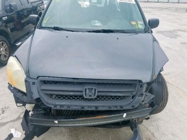 2HKYF18165H568316 - 2005 HONDA PILOT LX GRAY photo 7