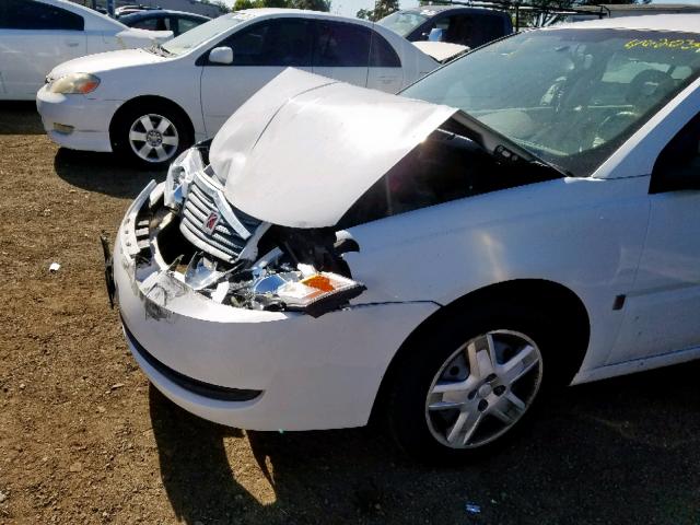 1G8AJ58F07Z209715 - 2007 SATURN ION LEVEL WHITE photo 9