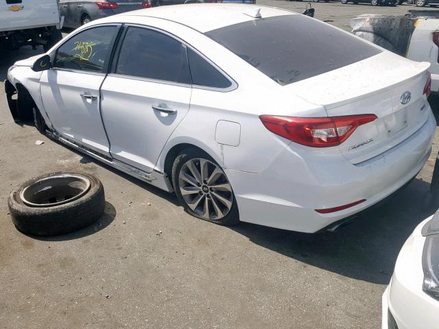 5NPE34AF9FH107227 - 2015 HYUNDAI SONATA SPO WHITE photo 3