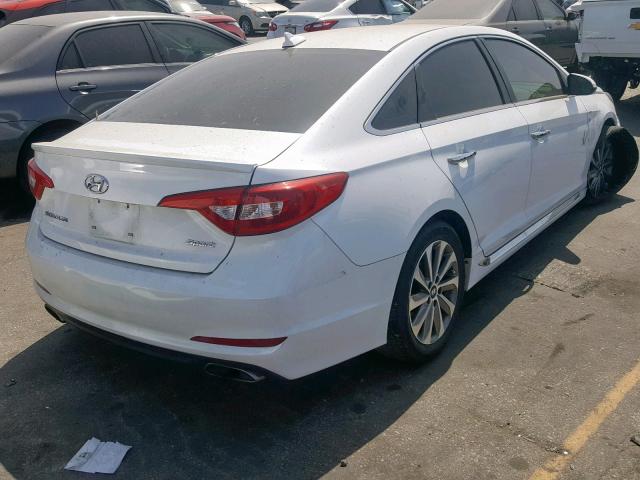 5NPE34AF9FH107227 - 2015 HYUNDAI SONATA SPO WHITE photo 4