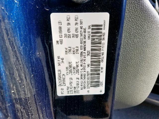 3D7KR29C16G179277 - 2006 DODGE RAM 2500 BLUE photo 10