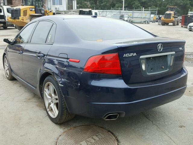 19UUA66205A004580 - 2005 ACURA TL BLUE photo 3