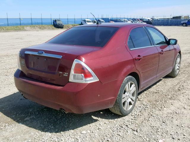 3FAHP02177R196071 - 2007 FORD FUSION SEL BURGUNDY photo 4