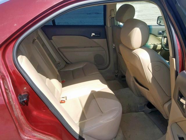 3FAHP02177R196071 - 2007 FORD FUSION SEL BURGUNDY photo 6