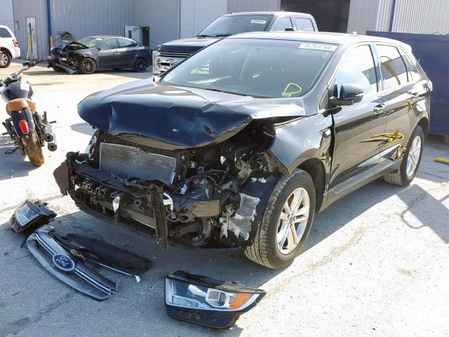 2FMTK4J88FBB81046 - 2015 FORD EDGE SEL BLACK photo 2