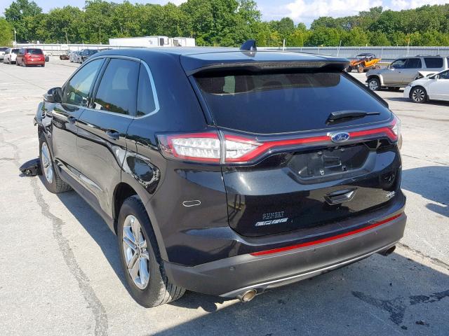 2FMTK4J88FBB81046 - 2015 FORD EDGE SEL BLACK photo 3