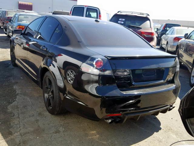 6G2EC57Y58L126491 - 2008 PONTIAC G8 GT BLACK photo 3