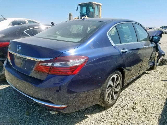 1HGCR2F80GA120320 - 2016 HONDA ACCORD EXL BLUE photo 4