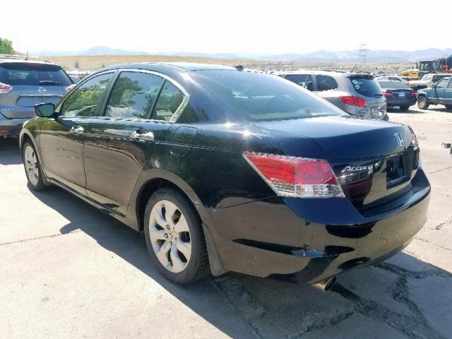 1HGCP36878A046150 - 2008 HONDA ACCORD EXL BLACK photo 3