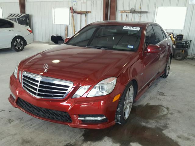 WDDHF5KB0CA583378 - 2012 MERCEDES-BENZ E 350 RED photo 2