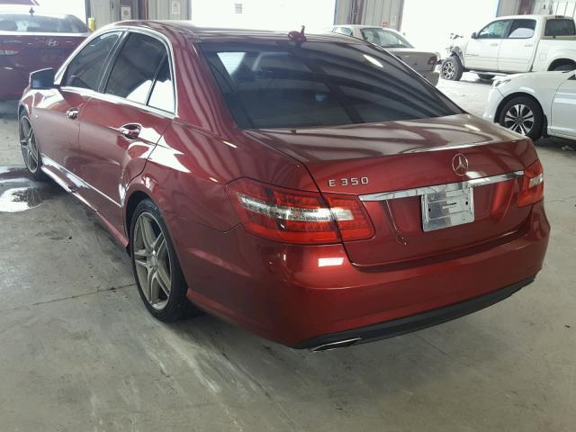 WDDHF5KB0CA583378 - 2012 MERCEDES-BENZ E 350 RED photo 3