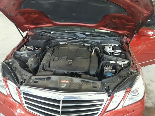 WDDHF5KB0CA583378 - 2012 MERCEDES-BENZ E 350 RED photo 7