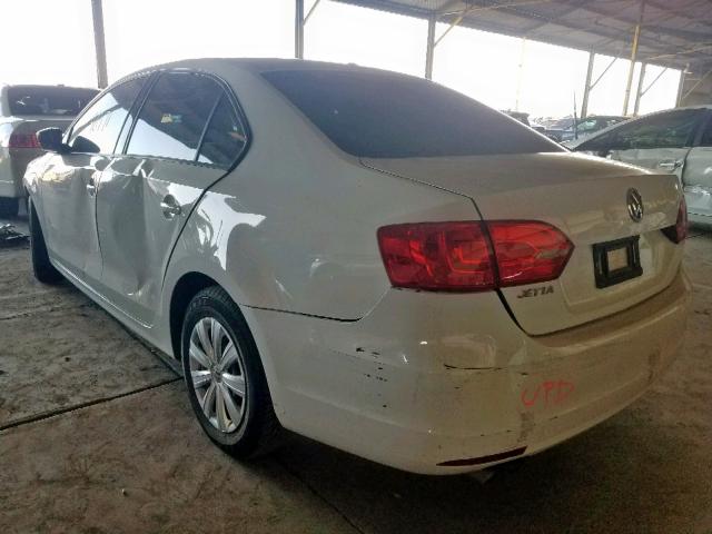 3VW2K7AJ7EM445324 - 2014 VOLKSWAGEN JETTA BASE Սպիտակ լուսանկար 3