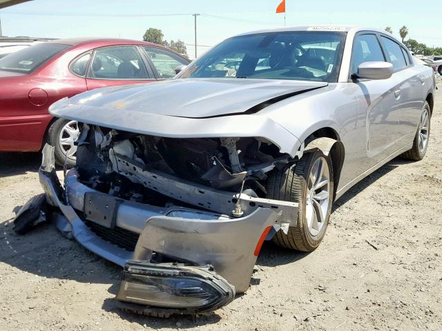 2C3CDXHGXGH267667 - 2016 DODGE CHARGER SX SILVER photo 2