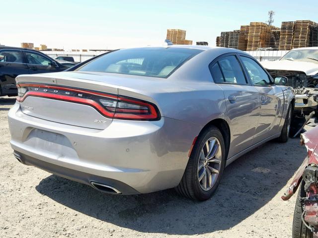 2C3CDXHGXGH267667 - 2016 DODGE CHARGER SX SILVER photo 4