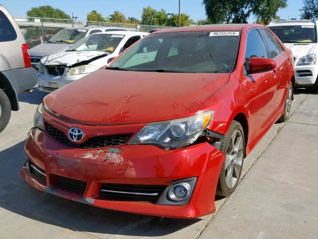 4T1BF1FK1CU633296 - 2012 TOYOTA CAMRY BASE RED photo 2