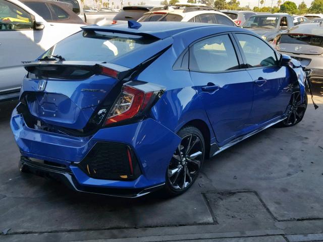 SHHFK7H47JU407674 - 2018 HONDA CIVIC SPOR BLUE photo 4