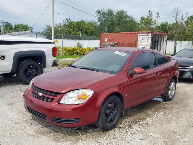 1G1AL15F477114298 - 2007 CHEVROLET COBALT LT RED photo 2