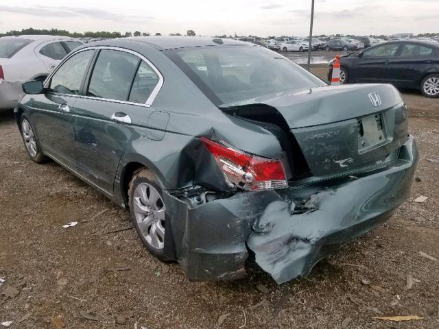 5KBCP3F84AB003348 - 2010 HONDA ACCORD EXL GREEN photo 3