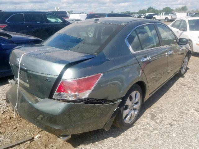 5KBCP3F84AB003348 - 2010 HONDA ACCORD EXL GREEN photo 4