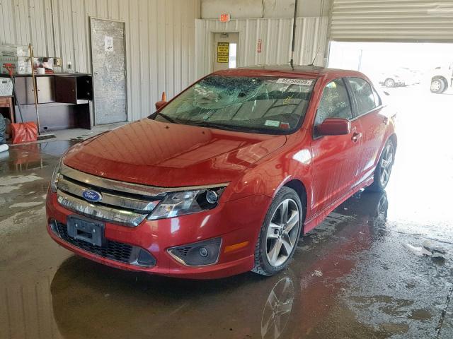 3FAHP0KCXBR272747 - 2011 FORD FUSION SPO RED photo 2