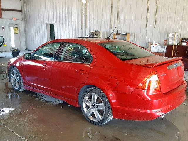 3FAHP0KCXBR272747 - 2011 FORD FUSION SPO RED photo 3