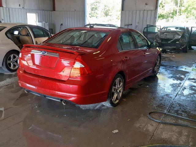 3FAHP0KCXBR272747 - 2011 FORD FUSION SPO RED photo 4