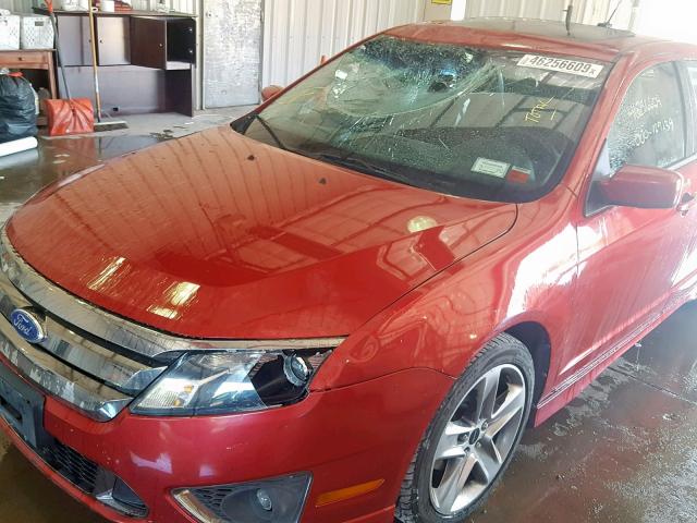 3FAHP0KCXBR272747 - 2011 FORD FUSION SPO RED photo 9