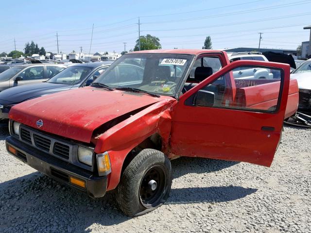 1N6SD11S2PC436034 - 1993 NISSAN TRUCK SHOR RED photo 2