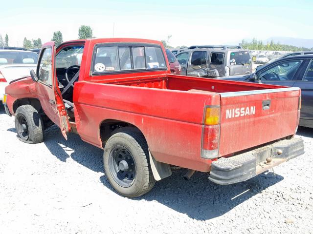 1N6SD11S2PC436034 - 1993 NISSAN TRUCK SHOR RED photo 3