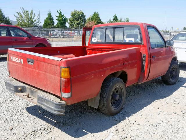 1N6SD11S2PC436034 - 1993 NISSAN TRUCK SHOR RED photo 4