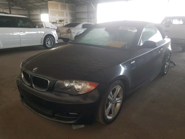 WBAUN13539VH81287 - 2009 BMW 128 I BLACK photo 2