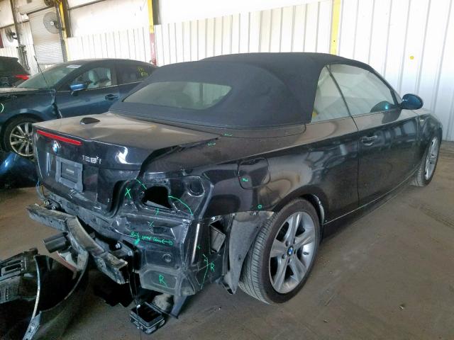 WBAUN13539VH81287 - 2009 BMW 128 I BLACK photo 4