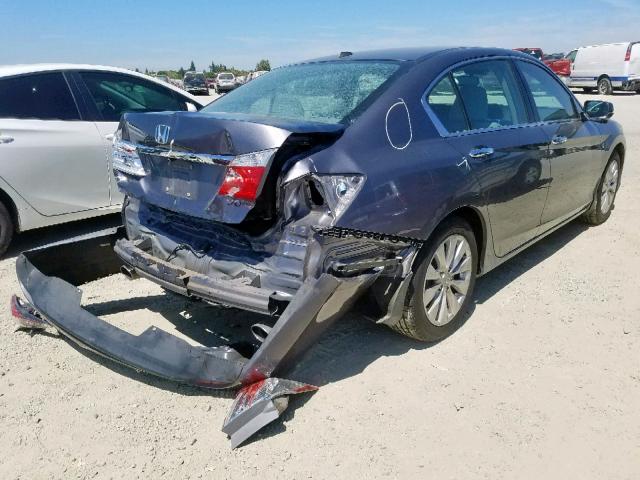 1HGCR3F81DA005453 - 2013 HONDA ACCORD EXL GRAY photo 4