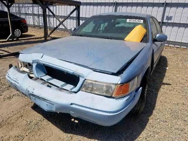 2MEFM75W7YX725126 - 2000 MERCURY GRAND MARQ BLUE photo 2