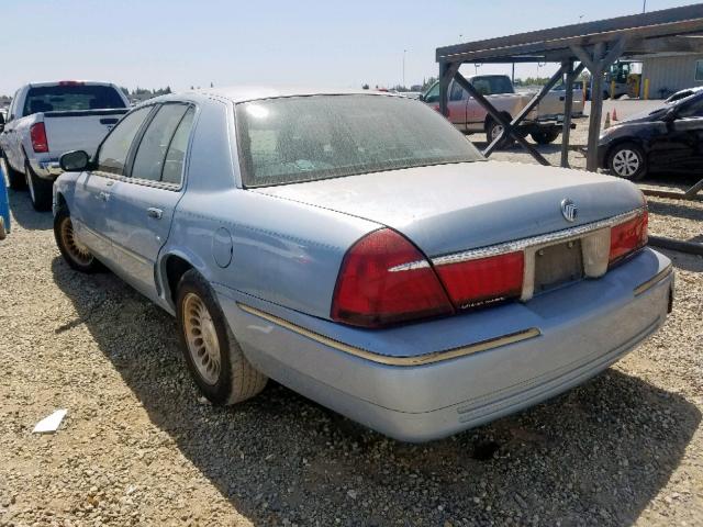 2MEFM75W7YX725126 - 2000 MERCURY GRAND MARQ BLUE photo 3