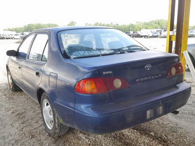 1NXBR12EX1Z467526 - 2001 TOYOTA COROLLA CE BLUE photo 3