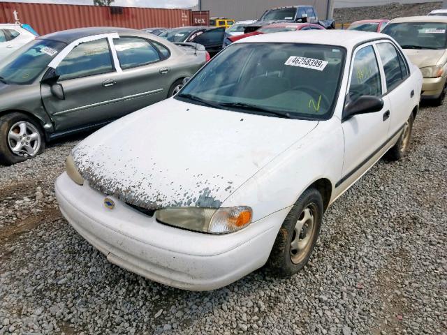 1Y1SK5284YZ429017 - 2000 CHEVROLET GEO PRIZM WHITE photo 2