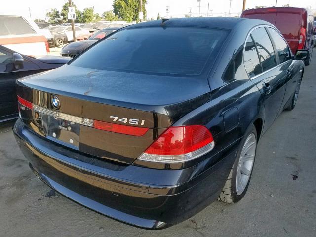 WBAGL63413DP63260 - 2003 BMW 745 I BLACK photo 4