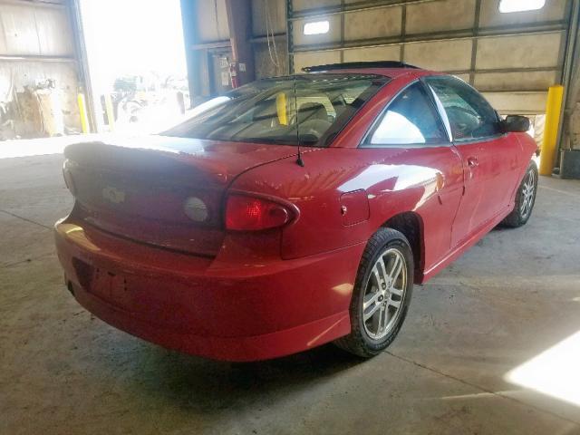 1G1JH12F447223460 - 2004 CHEVROLET CAVALIER L RED photo 4